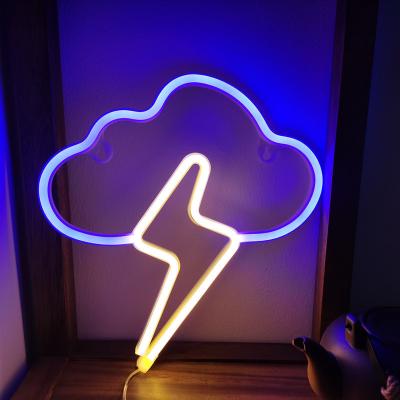 China Home Event & Good Price DIY China Desktop Party Lightning Neon Signs Blue Neon Lamp For Event And Home Park Party for sale