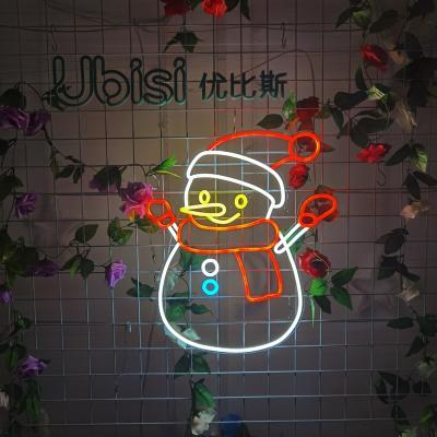 China Shops Bar Mall China Suppliers DIY Neon Lights Snowman Led Sign for Party Home Event and Wedding for sale