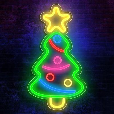 China Home Mall Event & Party China Suppliers DIY Christmas Tree Pink Neon Sign for Bar Shops Home Event and Party for sale