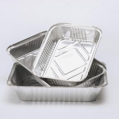 China Traditional Aluminum Disposable Takeout Pans Premium Rectangular Food Containers Tin Foil Pan Durable Great For Party Supply Meal for sale