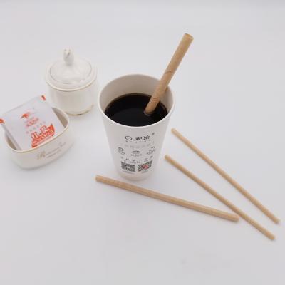 China Wholesale High Quality Durable Packable Wooden Tea Milk Drink Straws Environmental Protection Customize Individually Wrapped Straws for sale