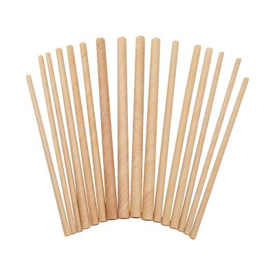 China Environmental Protection Food Grade Organic Disposable Beverage Wooden Drinking Straws Individually Wrapped Reusable Set Straws for sale