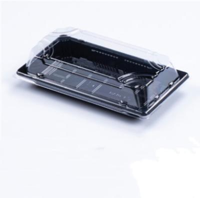 China SZ3-01A Disposable Container Box Packaging Customized Sushi Tray with Lid, Disposable Box Sushi Takeout Lunch Box for sale