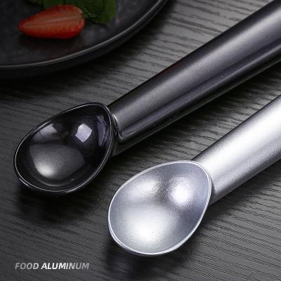 China Sustainable Thickened Stainless Steel Ice Cream Self Melting Spoon Fruit Dig Spoon Dig Ball Spoon for sale