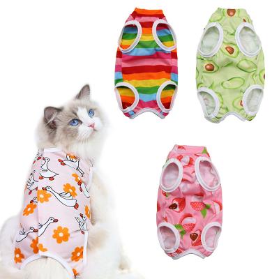 China Viable Unique Design Pet Surgery Clothes Well Protected Cat Recovery Anti-licking Suit for sale