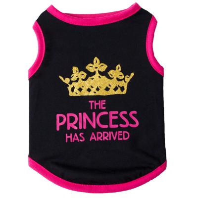 China Dog Clothes Princess Crown Cotton Vest Sustainable Pet Clothes for sale