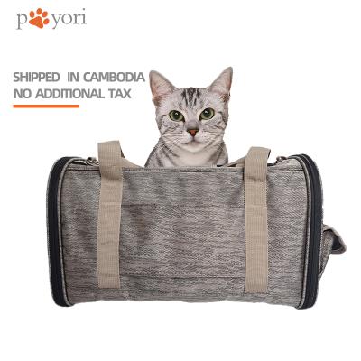 China Airline Pet Travel Backpack Breathable Premium Approved Outdoor Carrier Foldable Cats Dogs Soft Sided Kittens Puppies Carrier for sale