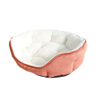 China Breathable Comfort Dog Bed Non - Slip Bottom Recycled Standard Durable Round Pet Cushion for sale