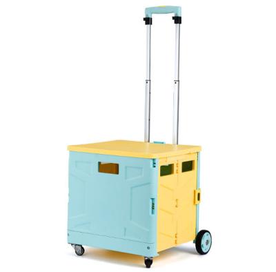 China Caddy 35L Mini Folding Luggage Plastic Trolleys for sale