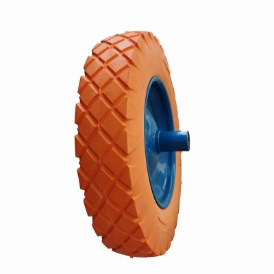 China Pneumatic Colorful 400-6 PU Foamed Wheel For Hand Truck for sale