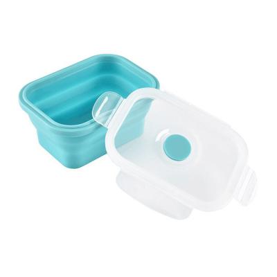 China Sustainable Kitchen Food Storage Container BPA Free Silicone Bento Lunch Box for sale