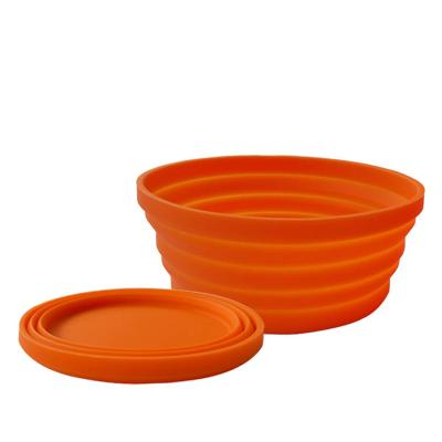 China Good Quality Sustainable Easy Wash Space Saving Silicone Collapsible Collapsible Bowl for sale