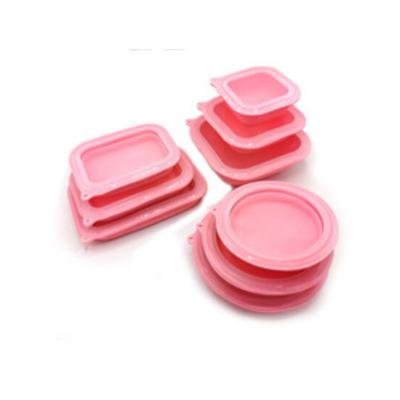 China New Sustainable Environmental Goods Collapsible Collapsible Silicone Food Bowl Set for sale