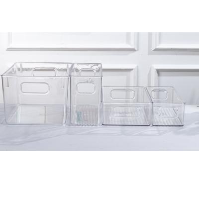 China Various Sizes Modern Refrigerator Container Organizer Plastic Transparent Storage Box Bins for sale