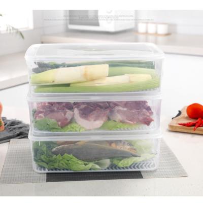 China Modern Water Draining Plastic Airtight Storage Box Containers for sale