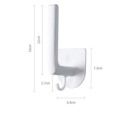 China Multi Sustainable Wall Mounted Detachable Double Sucker Adhesive PP Plastic Hook for sale