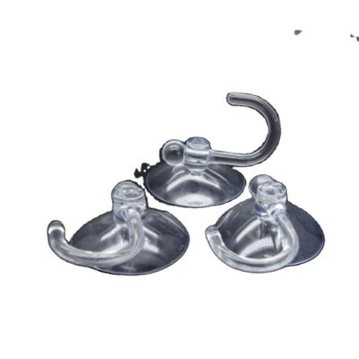 China Sustainable Transparent Detachable PVC Vacuum Suction Cup Hanging Plastic Hooks for sale