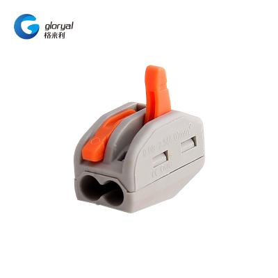 China PA66/UL94 V-0 212 Pin 2 Quick Plug Flattening Electrical Terminal Block Wire Connector for sale