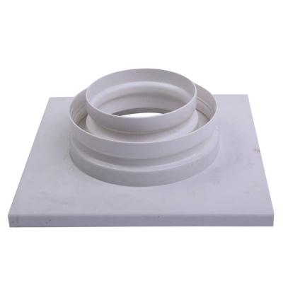 China ABS HVAC System Square To Round 300mm Square To 200mm Round ABS Neck Duct Adapter for sale