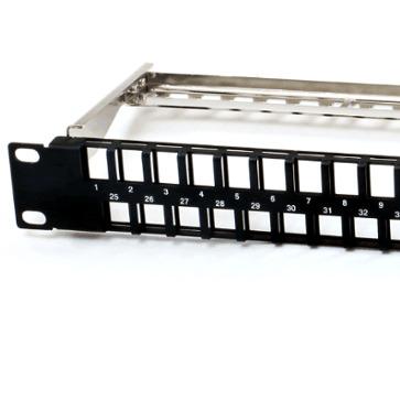 China Good 19 inch 48 or 24 inch port empty utp network voucher or stp patch panel for sale