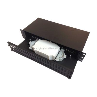 China Telecom 19 Inch Sliding Fiber Optic Patch Panel 48 Port LC SC for sale