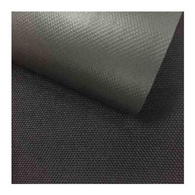 China Black PU Coated Waterproof Oxford Fabric 600d Pvc Handbag Fabric  With Rubber Backing for sale