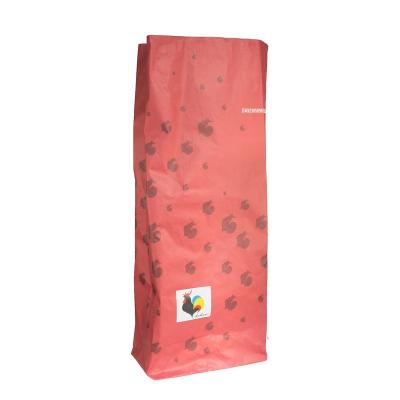 China Recyclable Cat Litter Packaging Kraft Paper Bag With Handles And Hot Melt Stick Other Packaging Bag for sale