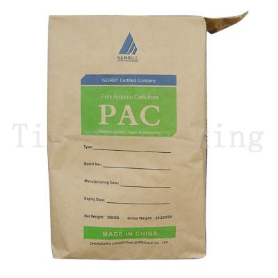 China Recyclable Building Package Paper Bag Paper Valve Bag Chemical Flexo Printing Accept for sale