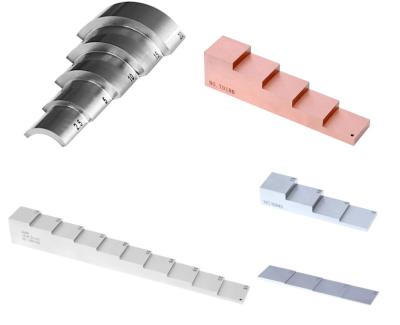 China Ultrasonic Calibration Testing NDT Manufacturer OEM Metric Curved 90 Step Block 5 Step Block for sale