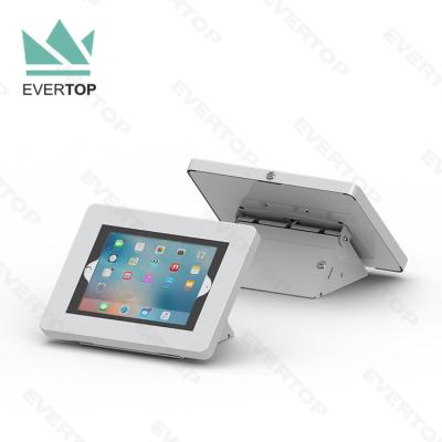 China Steel With Powder Coating LST09-C Table Top Mount Zoom Rooms Console Flip Secure Tablet For iPad Stand Kiosk 7.9