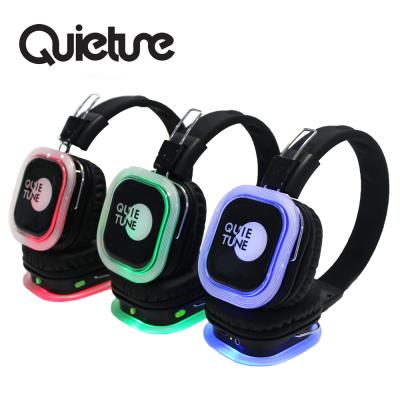 China Hot DJ Earphone Radio Silent Headphones F39 With LED Light For Party 3 Or More Channels for sale