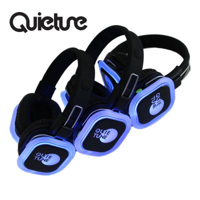 China To match with transmitters to work F39 radio LED light up silent disco headphones with 3 or more channels for parties within 500M Range for sale