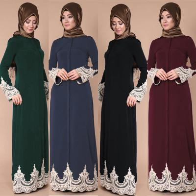 China Factory direct wholesale 2021 muslim abaya robe prayer garment daily fashion for woman lace muslim robe for sale