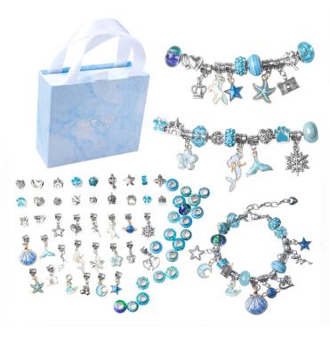 China Hot Selling Crystal 2021 New Design DIY Bracelets Charm Bracelet Making Kit For Girls Beads Charms Bracelet for sale