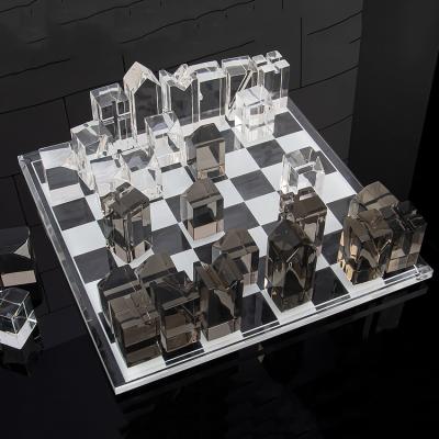 China VONVIK Eco - Friendly Luxury Clear Acrylic Chessboard Sets For Chess Tournament for sale