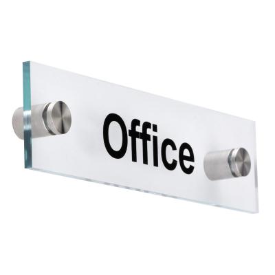 China Eco-Friendly Clear Acrylic Standoffs 8 x 2 Pre-Printed Door Sign for sale