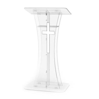 China Commercial Modern Acrylic Furniture VONVIK Lecterns And Podiums For Church Logo Crystal School Furniture Commercial Furniture Free Custom Made for sale