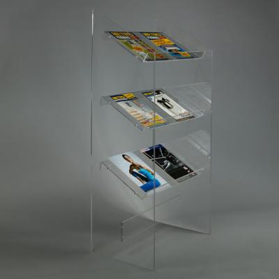 China VONVIK Bookcase Acrylic Magazine Rack Displays Magazine Organizers for sale