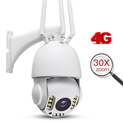 China Human Motion Tracking 5MP Wireless 3G 4G SIM Card Security Camera 1080P HD 30X Zoom PTZ Optical IP 360 Degree Outdoor Home Wifi CCTV Surveillance Cam for sale