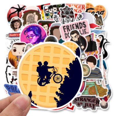 China Cartoon Sticker Teens Kids Girls Phone Anime PVC Film Waterproof Stranger Things Stickers For Laptop Character Graffiti Sticker for sale