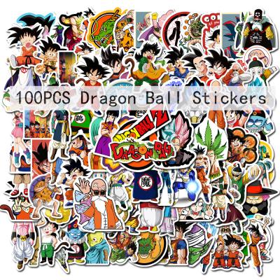 China 100pcs Cartoon Sticker Amazone Hot Sale Anime Dragon Ball Skateboard Guitar Suitcase DIY Laptop Stickers for sale