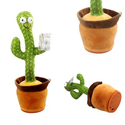 China Funny Toy Latest Popular Singing Cactus Talking Tree Dancing Luminous Cactus Plush Toy Soft Doll for sale