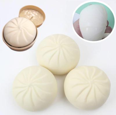 China Funny Educational Toy Pass Time To Exhale Emotion Steamed Buns Waste Creative Decompression Silicone Squeeze Toys For Kids for sale