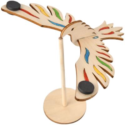 China Children's Learing Toys Factory Outlet Diy Science Experiment Model Wooden Assembled Balance Bird Toys for sale