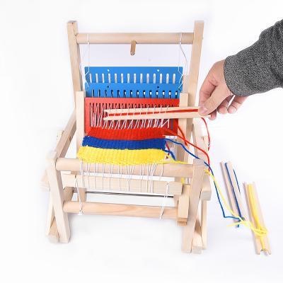 China Toy Factory Outlet Diy Small Funny Educational Wooden Mat Weaving Loom Preschool Children Teaching Toy for sale