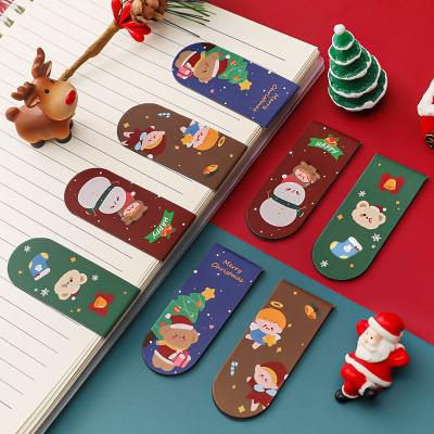 China 2021 Health Care Institutes Christmas Series Cartoon Multifunctional Cute Design Limited Magnetic Paper Bookmark for sale