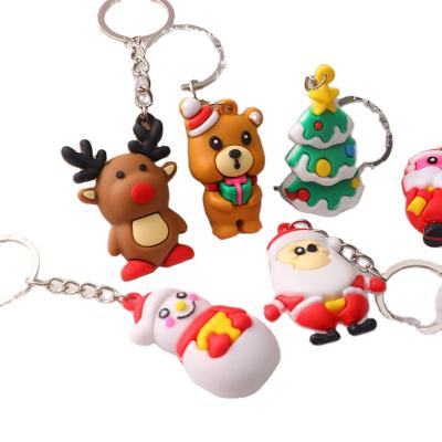 China Cartoon Toy New Customized Exquisite Christmas Gifts Other Key Chains Custom Rubber Keychains for sale