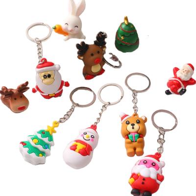 China Cartoon Toy Kawaii Cartoon Image Bauble Christmas Decoration Safety Neoprene Key Chain for sale