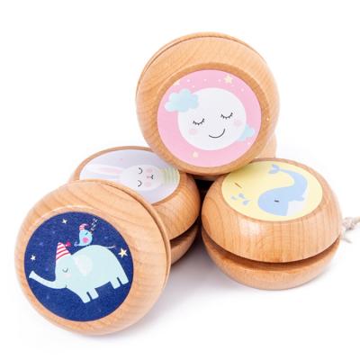 China Diy wooden game yo-yo ball Hand-eye outlet coordination exercise children's ability wooden visual outdoor game game for sale