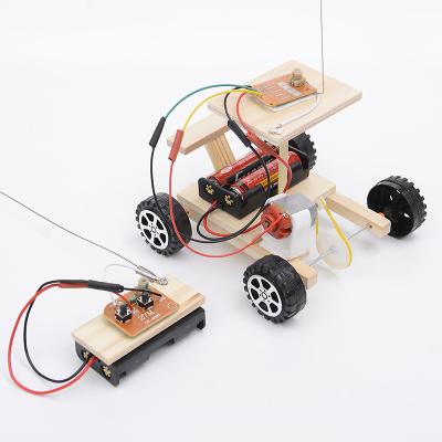 China Factory Supply Cheap Wooden Diy Educational Wooden IQ 3d Puzzle Car Educational Radio Set Gear Action Motor Principle Remote Control Toys for sale